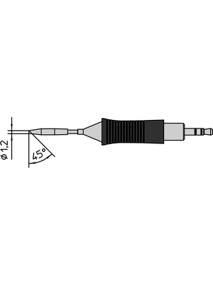 Weller - RT 6MS - Soldering tip Round shape beveled 1.2 mm, RT 6MS, Weller