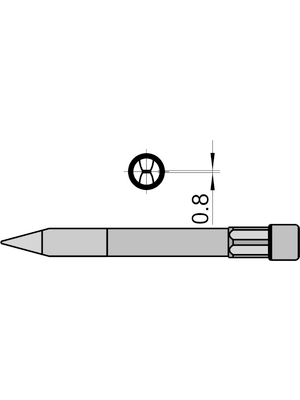 Weller - THM B - Soldering tip THM 2.4 mm, T0054490599, THM B, Weller
