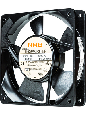 NMB - 11925PB-B3L-EP-00 - Axial fan 119 x 119 x 25.5 mm 120 m3/h 230 VAC 14 W, 11925PB-B3L-EP-00, NMB