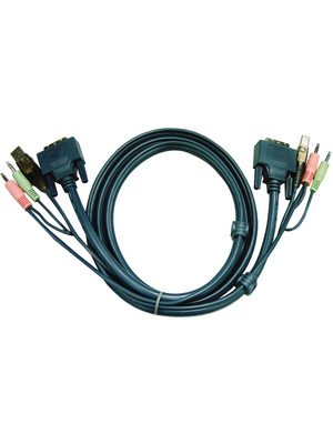 Aten - 2L-7D02UD - KVM combination cable DVI-D/USB/Audio, 2L-7D02UD, Aten