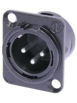 Neutrik - NC3MD-L-BAG-1 - XLR Panel-mount male receptacle 3 N/A DL Soldering Connection black, NC3MD-L-BAG-1, Neutrik