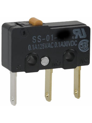 Omron Electronic Components - SS-01 - Micro switch 0.1 A Plunger N/A 1 change-over (CO), SS-01, Omron Electronic Components