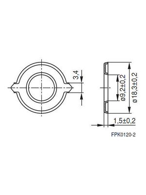 EPCOS - B65662-A5000X0 - Insulating washer 1 (between core and coil former), B65662-A5000X0, EPCOS