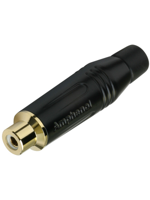 Amphenol - ACJR-BLK - RCA cable socket black, ACJR-BLK, Amphenol