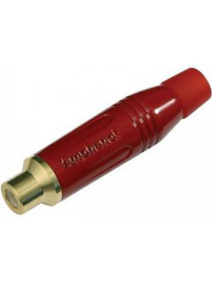 Amphenol - ACJR-RED - RCA cable socket red, ACJR-RED, Amphenol