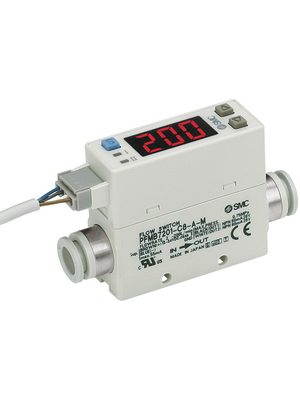 SMC - PFMB7201-C8-E - Flow sensor 2...200 l/min 1...5 V Plug-In Connector ? 8 mm, PFMB7201-C8-E, SMC