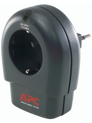 APC - P1T-GR - Essential over-voltage protection, 1xF (CEE 7/3), 0 m, F (CEE 7/4), P1T-GR, APC