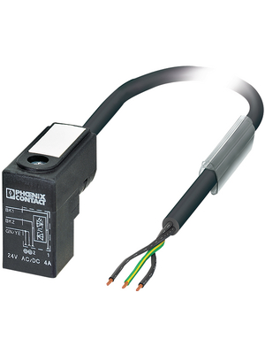 Phoenix Contact - SAC-3P- 5,0-PUR/C-1L-Z - Sensor cable Valve Connector C DIN Socket Open 5.00 m, SAC-3P- 5,0-PUR/C-1L-Z, Phoenix Contact