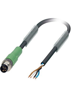 Phoenix Contact - SAC-4P-M 8MS/5,0-PUR - Actuator/sensor cable M8 Plug Open 5.00 m, SAC-4P-M 8MS/5,0-PUR, Phoenix Contact