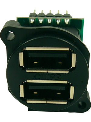 Cliff - CP30090 - Dual USB Socket in XLR Housing, CP30090, Cliff
