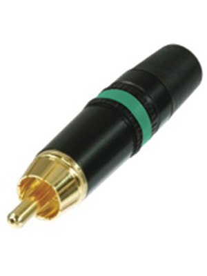 Rean - NYS373-5 - Cinch cable plug black green, NYS373-5, Rean