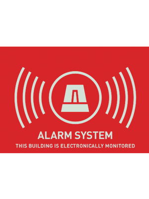 Abus - AU1315 - Warning sticker Alarm - UK - 74 x 52.5 mm, AU1315, Abus