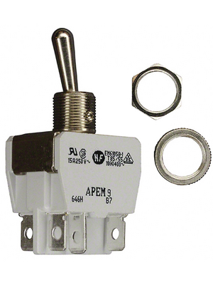 Apem - 646H/2 - Industrial toggle switch on-on 2P, 646H/2, Apem