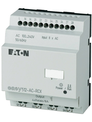 Eaton - EASY512-DA-RCX - Control relay without display EASY, 8 DI (2 D/A), 4 RO, EASY512-DA-RCX, Eaton