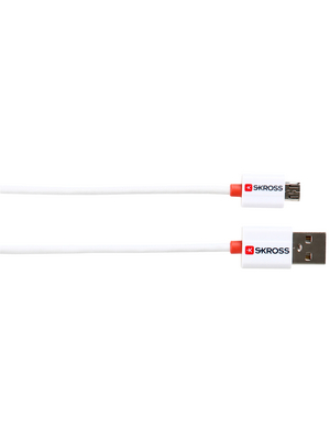 SKross - 2.700202 - Micro USB 2.0 cable 1.00 m white, 2.700202, SKross