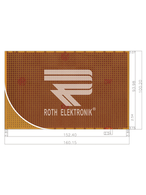 Roth Elektronik - RE200-HP - Laboratory card Phenol hard-paper FR2, RE200-HP, Roth Elektronik
