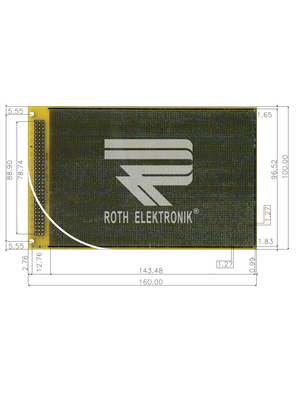 Roth Elektronik - RE438-LF - Laboratory card FR4 epoxy heat tin-plated, RE438-LF, Roth Elektronik