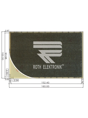 Roth Elektronik - RE210-S1 - Laboratory card CEM3 heat tin-plated, RE210-S1, Roth Elektronik