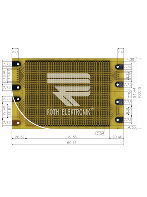 Roth Elektronik - RE224-LF - Laboratory card FR4 epoxy heat tin-plated, RE224-LF, Roth Elektronik