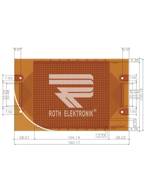 Roth Elektronik - RE225-HP - Laboratory card Phenol hard-paper FR2, RE225-HP, Roth Elektronik