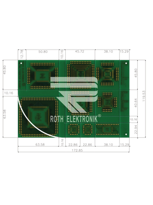 Roth Elektronik - RE460 - Laboratory card FR4 Epoxide + chem. Au, RE460, Roth Elektronik