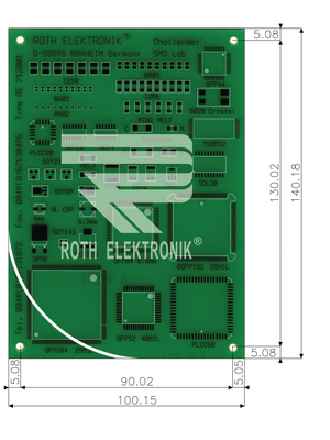 Roth Elektronik - RE711001-LF - Laboratory card FR4 epoxy heat tin-plated, RE711001-LF, Roth Elektronik