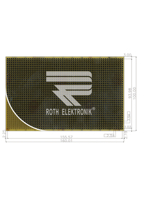 Roth Elektronik - RE520-LF - Laboratory card FR4 epoxy heat tin-plated, RE520-LF, Roth Elektronik