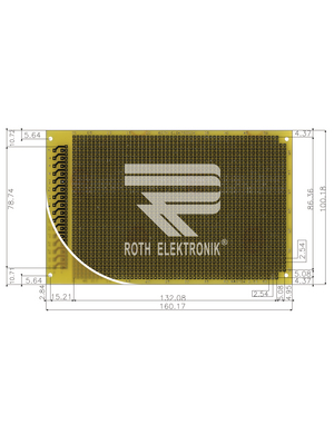 Roth Elektronik - RE317-LF - Laboratory card FR4 epoxy heat tin-plated, RE317-LF, Roth Elektronik