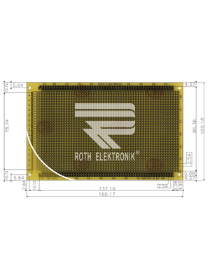 Roth Elektronik - RE318-LF - Laboratory card FR4 epoxy heat tin-plated, RE318-LF, Roth Elektronik