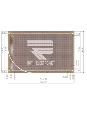 Roth Elektronik - RE437-LF - Laboratory card FR4 Epoxide + chem. Sn, RE437-LF, Roth Elektronik