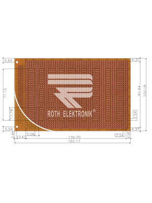 Roth Elektronik - RE315-HP - Laboratory card Phenol hard-paper FR2, RE315-HP, Roth Elektronik