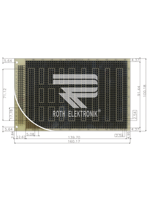 Roth Elektronik - RE315-LF - Laboratory card FR4 epoxy heat tin-plated, RE315-LF, Roth Elektronik