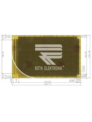 Roth Elektronik - RE319-LF - Laboratory card FR4 epoxy heat tin-plated, RE319-LF, Roth Elektronik