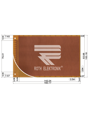 Roth Elektronik - RE522-HP - Laboratory card Phenol hard-paper FR2, RE522-HP, Roth Elektronik