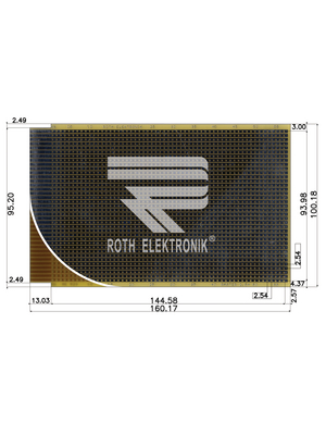 Roth Elektronik - RE523-LF - Laboratory card FR4 epoxy heat tin-plated, RE523-LF, Roth Elektronik