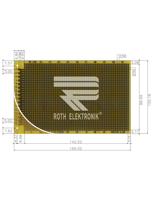 Roth Elektronik - RE120-LF - Laboratory card FR4 epoxy heat tin-plated, RE120-LF, Roth Elektronik