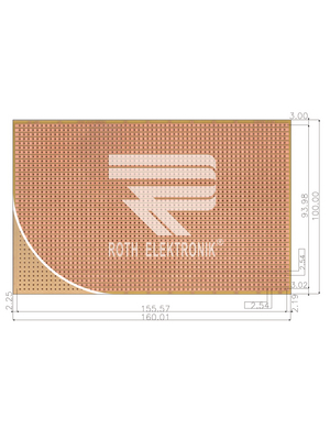 Roth Elektronik - RE520-HP - Laboratory card Phenol hard-paper FR2, RE520-HP, Roth Elektronik