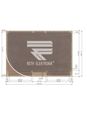 Roth Elektronik - RE840-LF - Laboratory card FR4 epoxy heat tin-plated, RE840-LF, Roth Elektronik