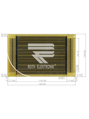 Roth Elektronik - RE330-LF - Laboratory card FR4 epoxy heat tin-plated, RE330-LF, Roth Elektronik