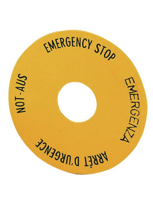 Eaton Moeller - SRT1 - Emergency stop sign in four languages ? 60 mm 25 x 25 mm, SRT1, Eaton M?ller