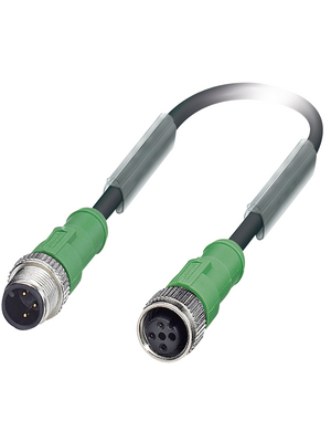 Phoenix Contact - SAC-3P-M12MS/3,0-PUR/M12FS - Sensor cable M12 Plug M12 Socket 3.00 m, SAC-3P-M12MS/3,0-PUR/M12FS, Phoenix Contact