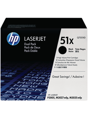 Hewlett Packard (DAT) - Q7551XD - Toner HY duopack 51X black, Q7551XD, Hewlett Packard (DAT)