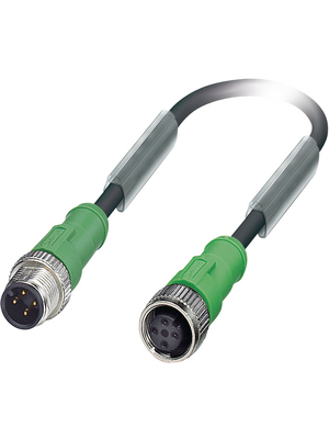 Phoenix Contact - SAC-4P-M12MS/ 0,6-PUR/M12FS - Sensor cable M12 Plug M12 Socket 0.60 m, SAC-4P-M12MS/ 0,6-PUR/M12FS, Phoenix Contact