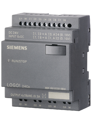 Siemens - 6ED1052-2CC01-0BA6 - Logic module LOGO! 24CO, 8 DI (4 D/A), 4 TO, 6ED1052-2CC01-0BA6, Siemens