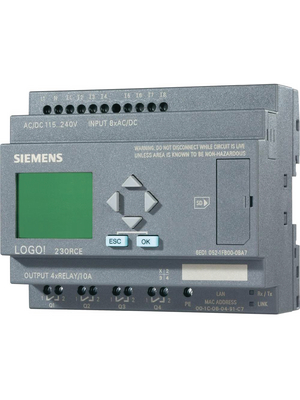 Siemens - 6ED1052-1FB00-0BA7 - Logic module LOGO! 230RCE, 8 DI, 4 RO, 6ED1052-1FB00-0BA7, Siemens