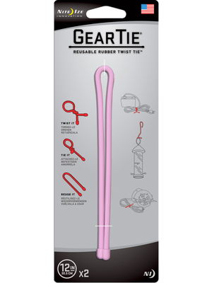 Nite Ize - GEAR TIE 12-PINK - Gear Tie 12" Pink, GEAR TIE 12-PINK, Nite Ize