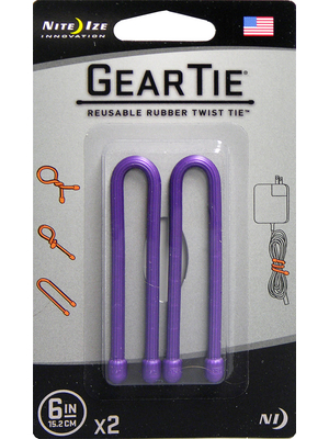 Nite Ize - GEAR TIE 6- PURPLE - Gear Tie 6" Purple, GEAR TIE 6- PURPLE, Nite Ize