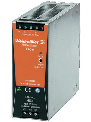 Weidmller - CP M SNT 180W 24V 7,5A - Switched-mode power supply / 7.5 A, CP M SNT 180W 24V 7,5A, Weidmller