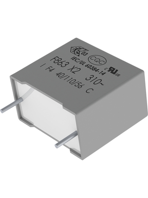 KEMET - F863BC104K310ALW0L - X2 capacitor, 0.1 uF, 310 VAC, F863BC104K310ALW0L, KEMET