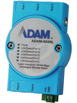 Advantech - ADAM-6520L - Industrial Ethernet Switch 5x 10/100 RJ45, ADAM-6520L, Advantech